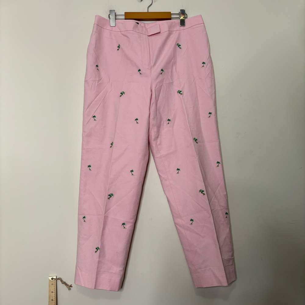 Brooks brothers pink trousers with palm tree print 14 nwt